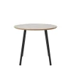 AALST Table d'appoint ronde effet travertin et métal ø55cm
