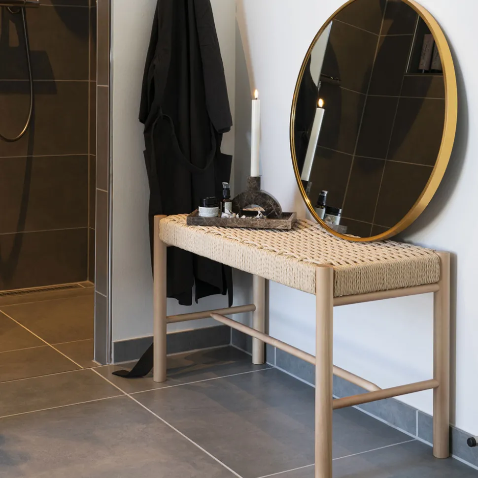 ABANO Banc en bois et corde tressée L80cm