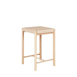 ABANO Tabouret de bar en bois et corde H66,5cm