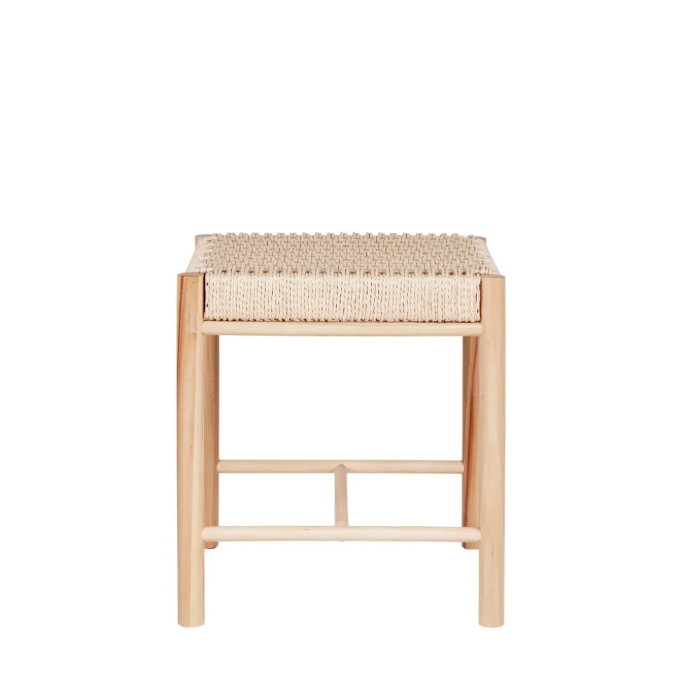 ABANO Tabouret en bois et corde H46,5cm