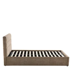 ACARA Lit coffre matelassé en tissu 160x200cm