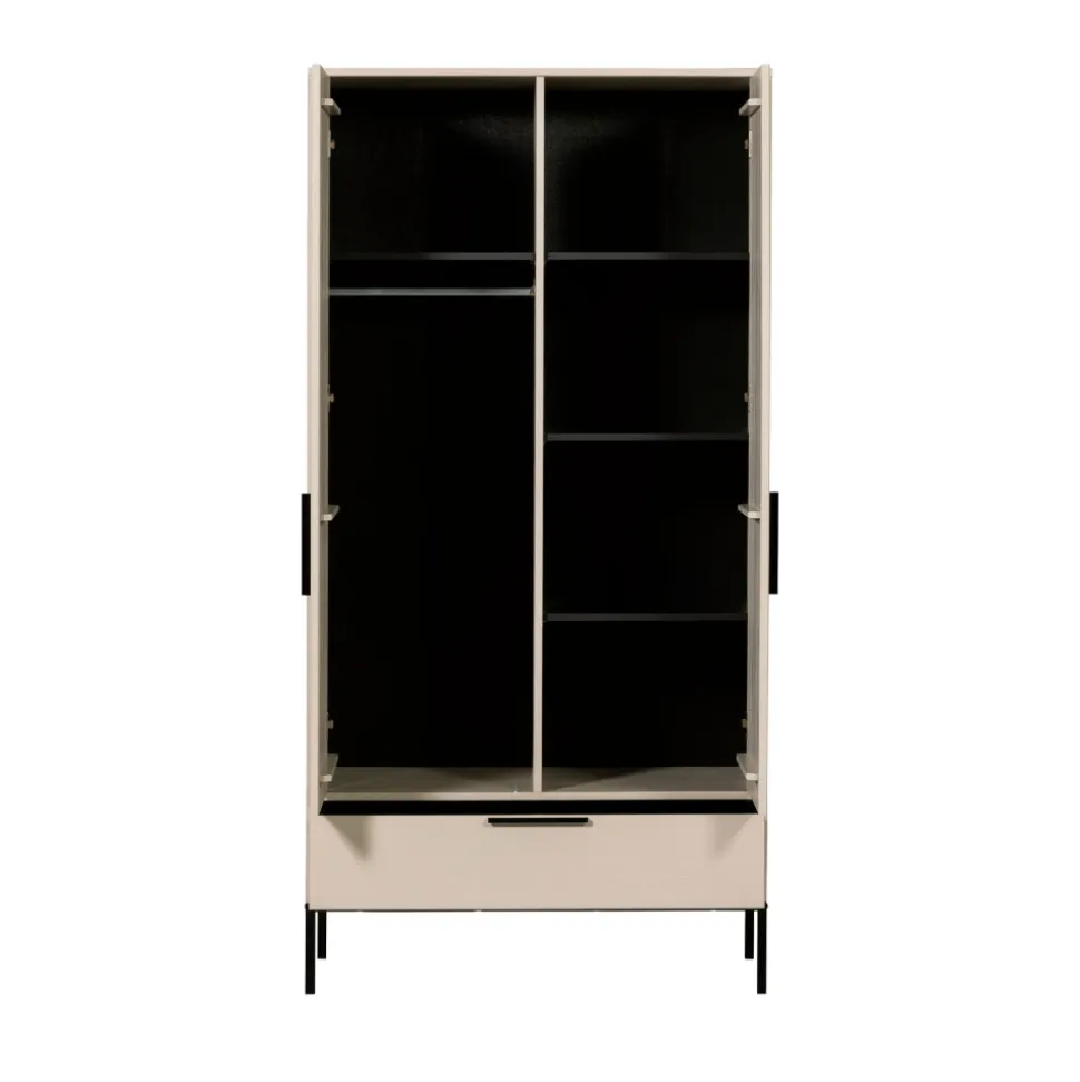 ADAM Armoire 2 portes 1 tiroir en bois