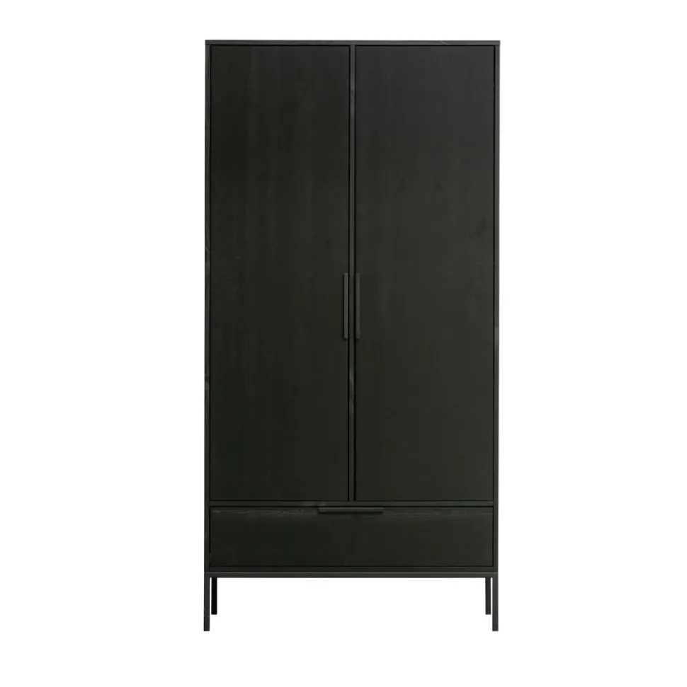 ADAM Armoire 2 portes 1 tiroir en bois