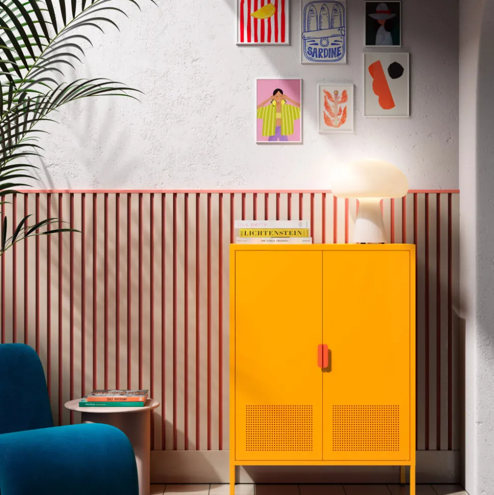 ADEL Buffet haut 2 portes en métal H110cm