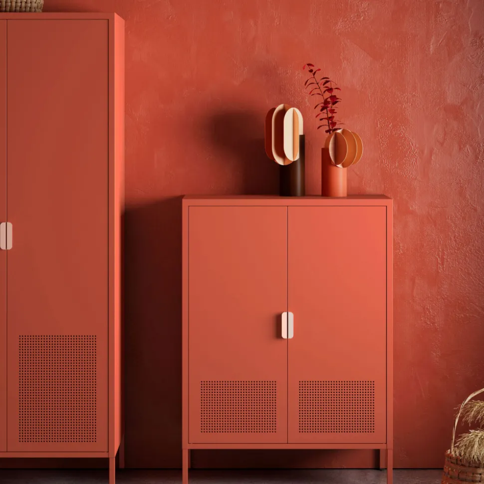 ADEL Buffet haut 2 portes en métal H110cm