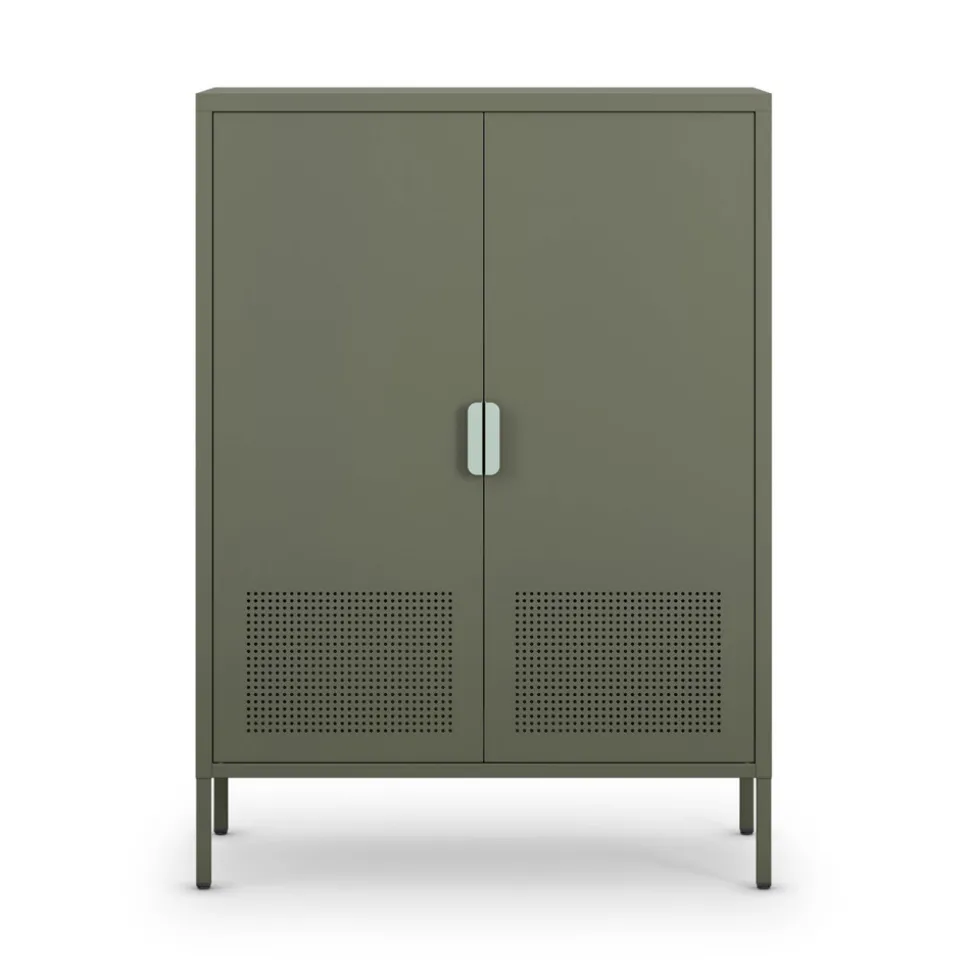 ADEL Buffet haut 2 portes en métal H110cm