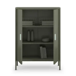 ADEL Buffet haut 2 portes en métal H110cm