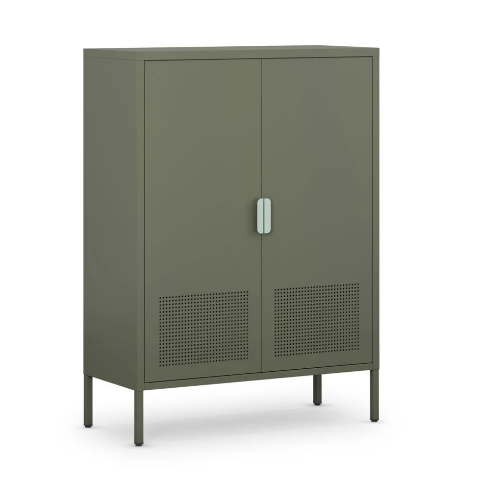ADEL Buffet haut 2 portes en métal H110cm