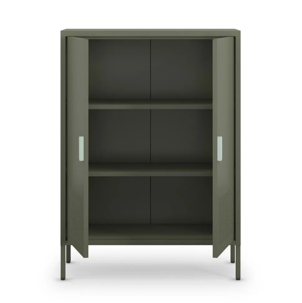 ADEL Buffet haut 2 portes en métal H110cm