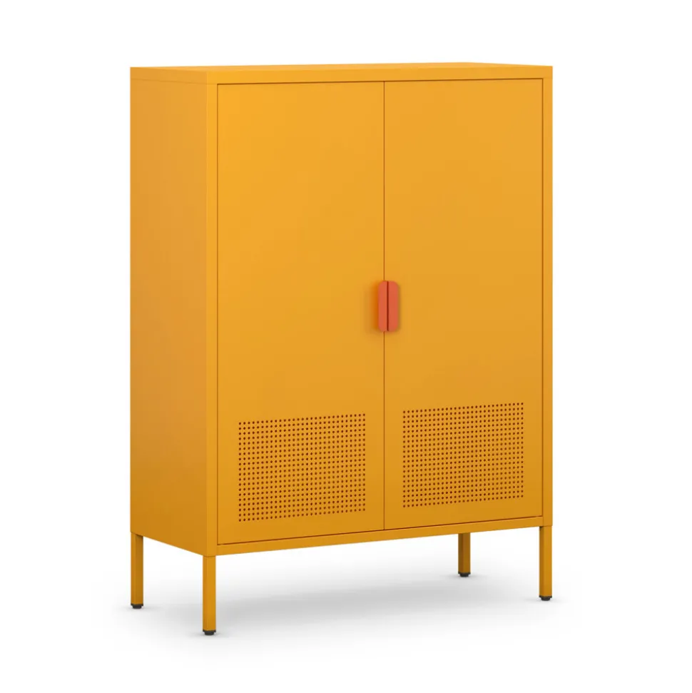 ADEL Buffet haut 2 portes en métal H110cm