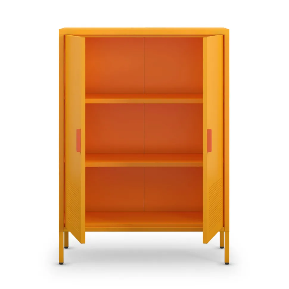 ADEL Buffet haut 2 portes en métal H110cm