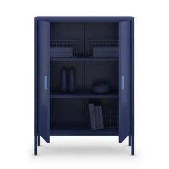 ADEL Buffet haut 2 portes en métal H110cm