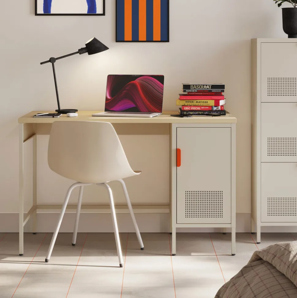 ADEL Bureau 1 porte en métal L120cm