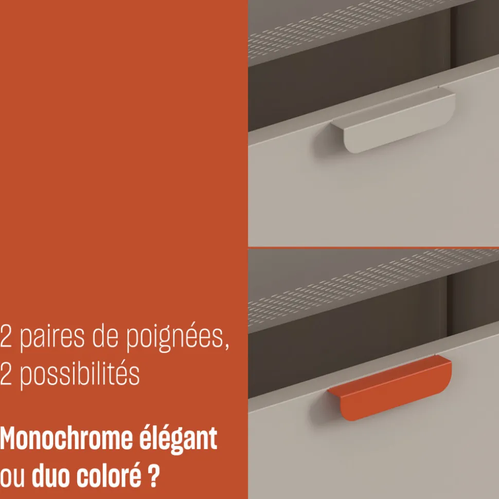 ADEL Bureau 1 porte en métal L120cm