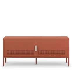 ADEL Meuble TV 2 portes en métal L120cm