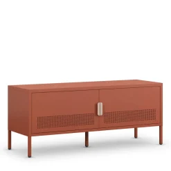 ADEL Meuble TV 2 portes en métal L120cm