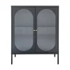 ADELAIDE Buffet 2 portes en verre et métal L90cm