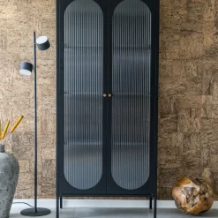 ADELAIDE Vitrine en verre et métal H180cm