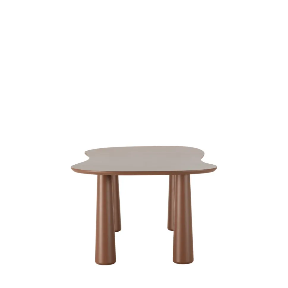 ADRINE Table à manger 8 personnes organique en bois