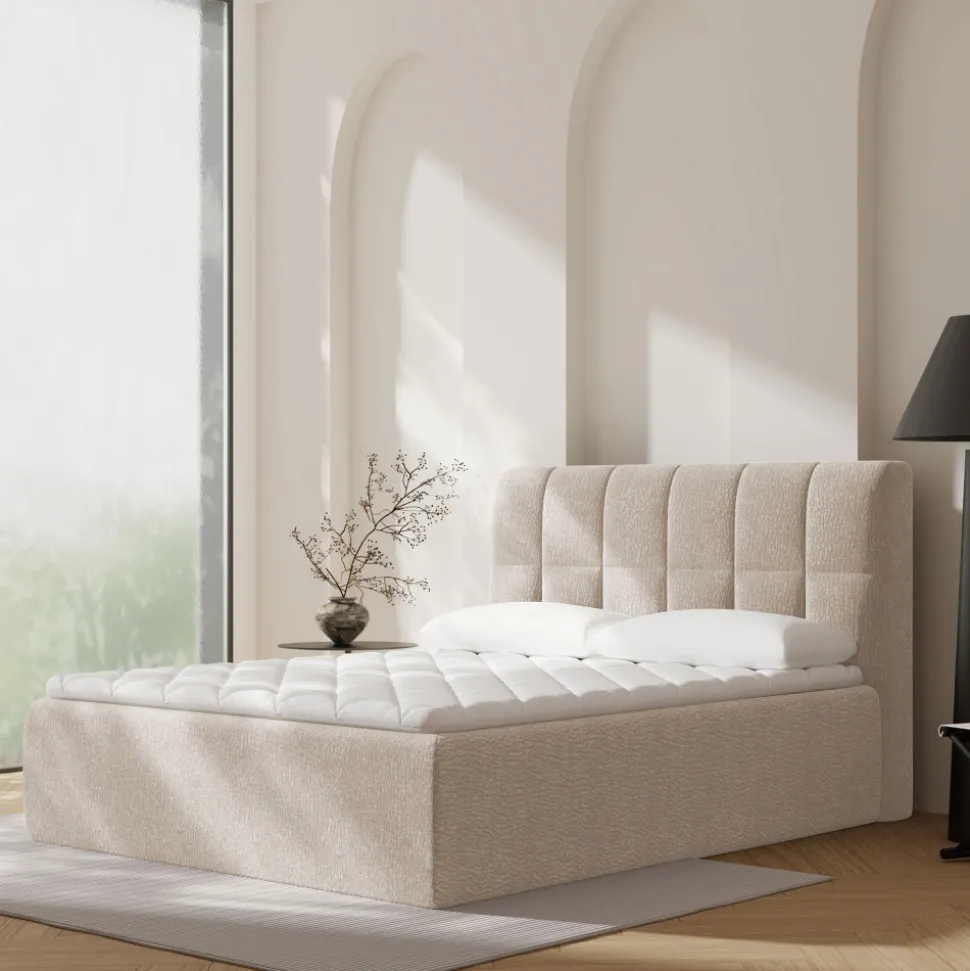 AIR NEST Lit complet compressé boxspring en tissu 160x200cm
