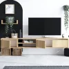 AIRO Meuble TV suspendu 3 portes en bois L180cm