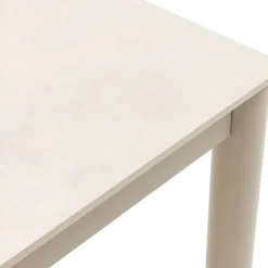 ALCUDIA Table à manger 6 personnes en céramique et métal
