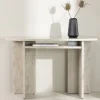 ALESUND Console aux bords arrondis effet marbre L120cm