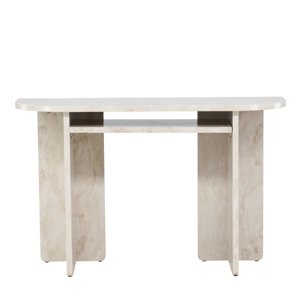 ALESUND Console aux bords arrondis effet marbre L120cm