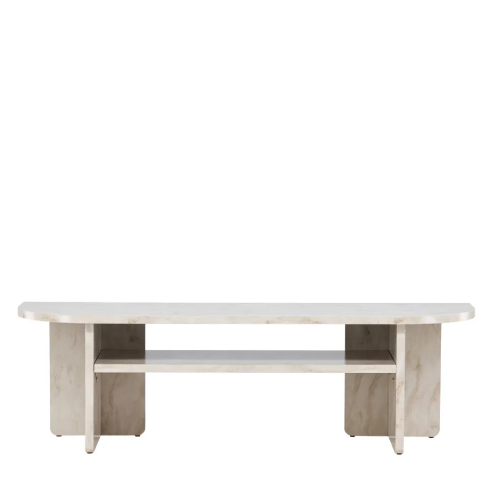 ALESUND Meuble TV effet marbre L140cm