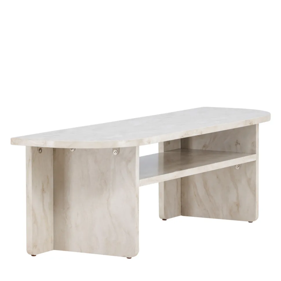 ALESUND Meuble TV effet marbre L140cm