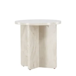 ALESUND Table d'appoint ronde effet marbre ø50cm