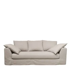 AMANY Canapé convertible 3 places entièrement déhoussable en tissu