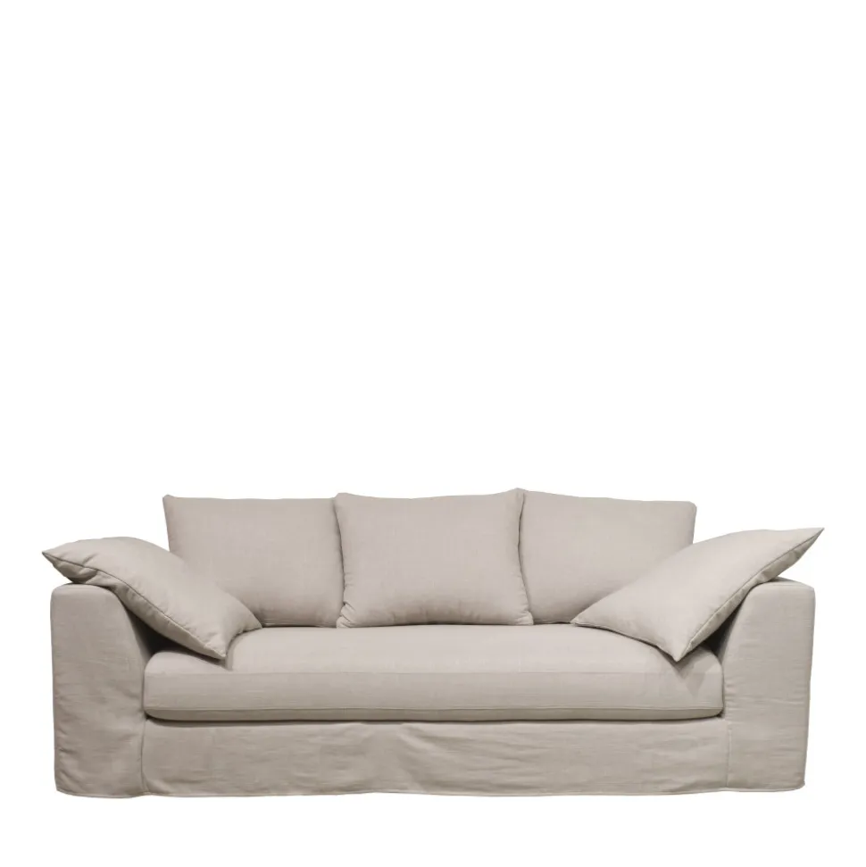 AMANY Canapé convertible 3 places entièrement déhoussable en tissu