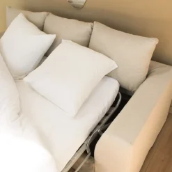 AMANY Canapé convertible 3 places entièrement déhoussable en tissu
