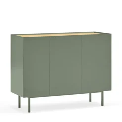 ARISTA Buffet en bois 3 portes 3 tiroirs L110cm