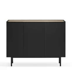 ARISTA Buffet en bois 3 portes 3 tiroirs L110cm