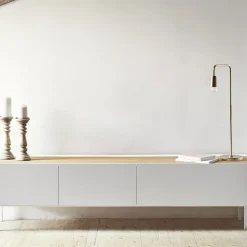 ARISTA Meuble TV en bois 1 porte 2 tiroirs L180cm