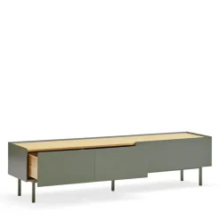 ARISTA Meuble TV en bois 1 porte 2 tiroirs L180cm