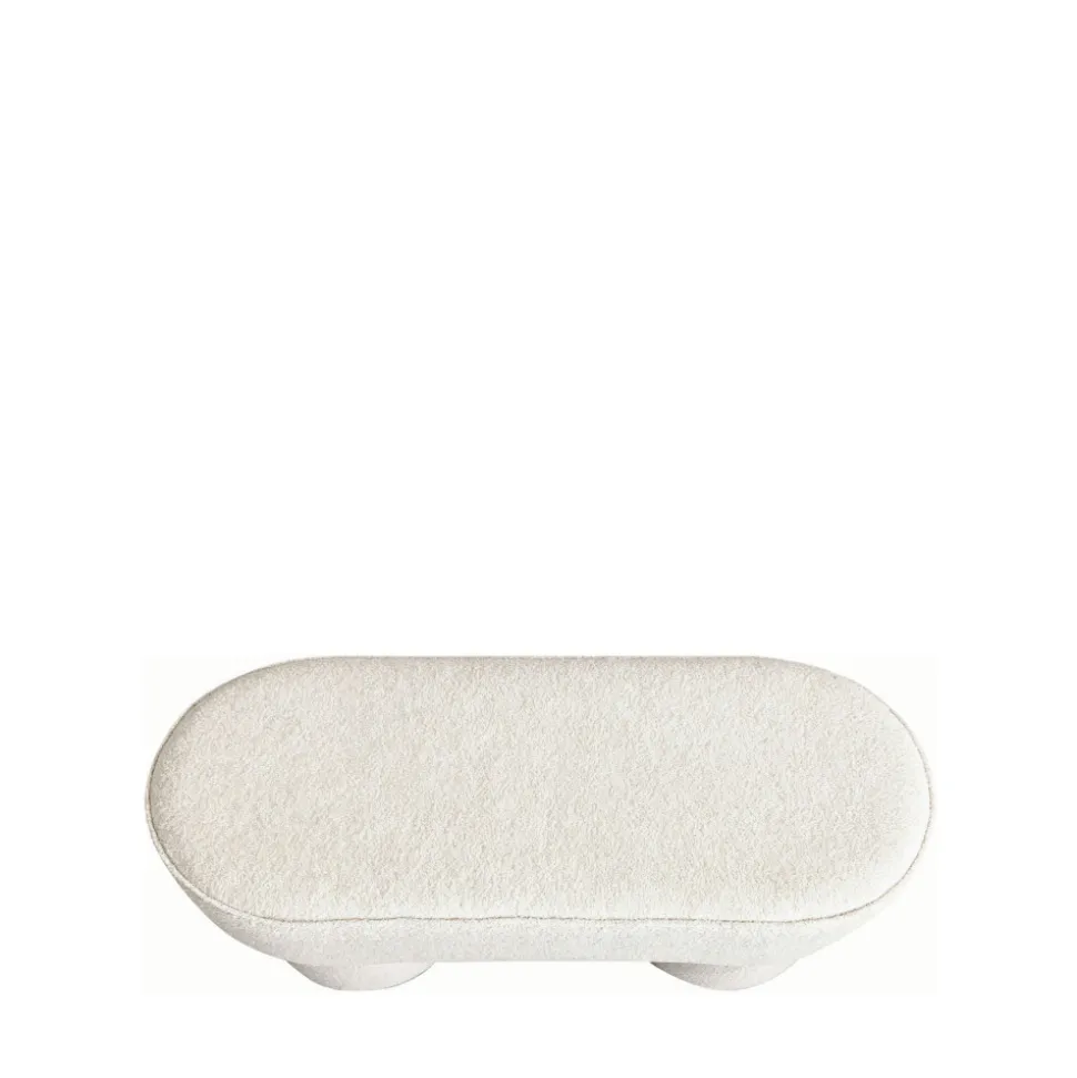 ARLO Banc arrondie en tissu bouclette L92cm