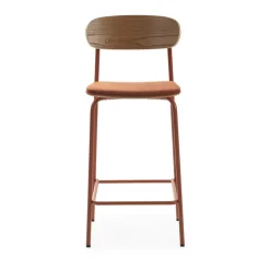 ARNO Lot de 2 chaises de bar en tissu et métal H66cm