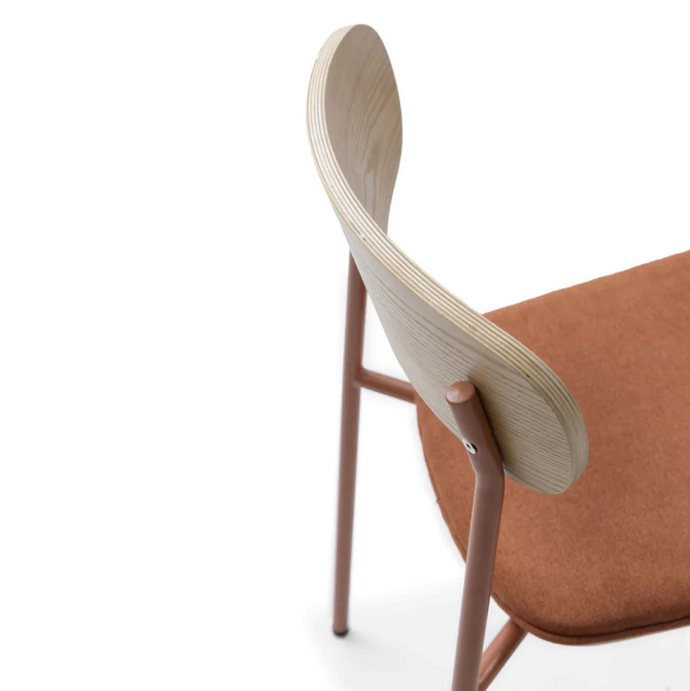ARNO Lot de 2 chaises de bar en tissu et métal H66cm