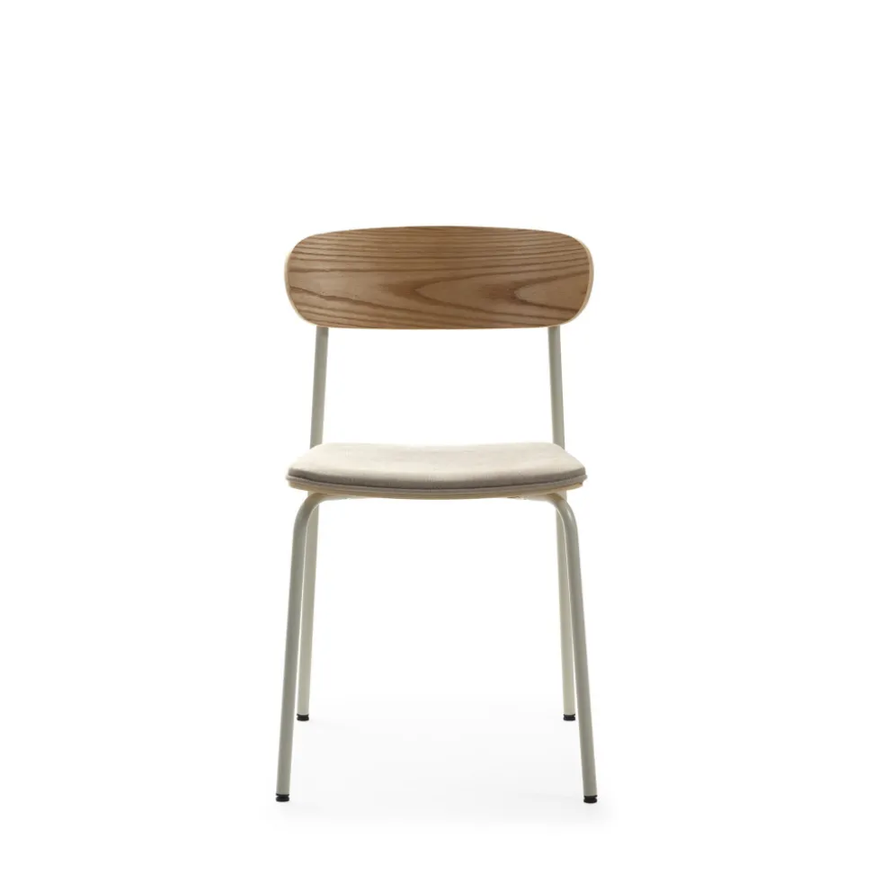 ARNO Lot de 2 chaises en tissu et métal