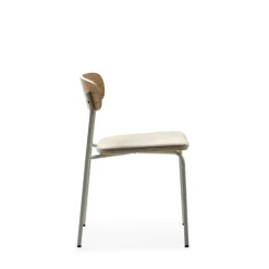 ARNO Lot de 2 chaises en tissu et métal