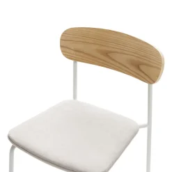 ARNO Lot de 2 chaises en tissu et métal