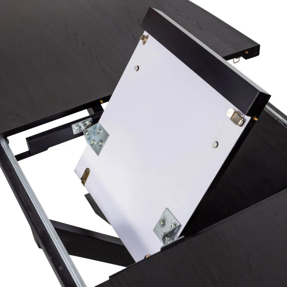 ARROS Table à manger extensible ovale 8 à 10 personnes en bois et métal