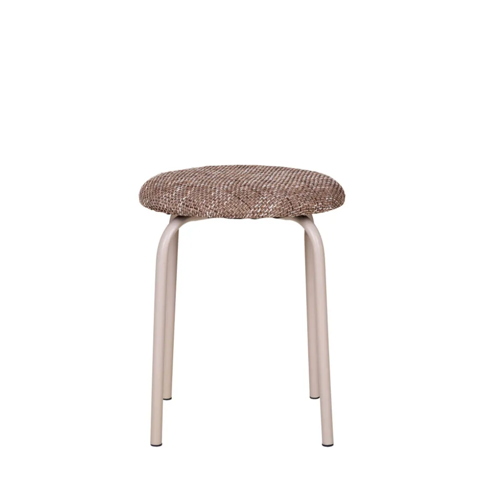 ASMARA Tabouret en tissu et métal H43cm
