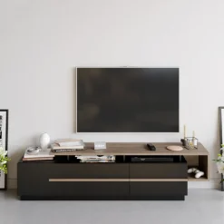 AXIS Meuble TV 2 portes en bois L180cm