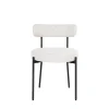 BADALONA Lot de 2 chaises en tissu bouclette et métal