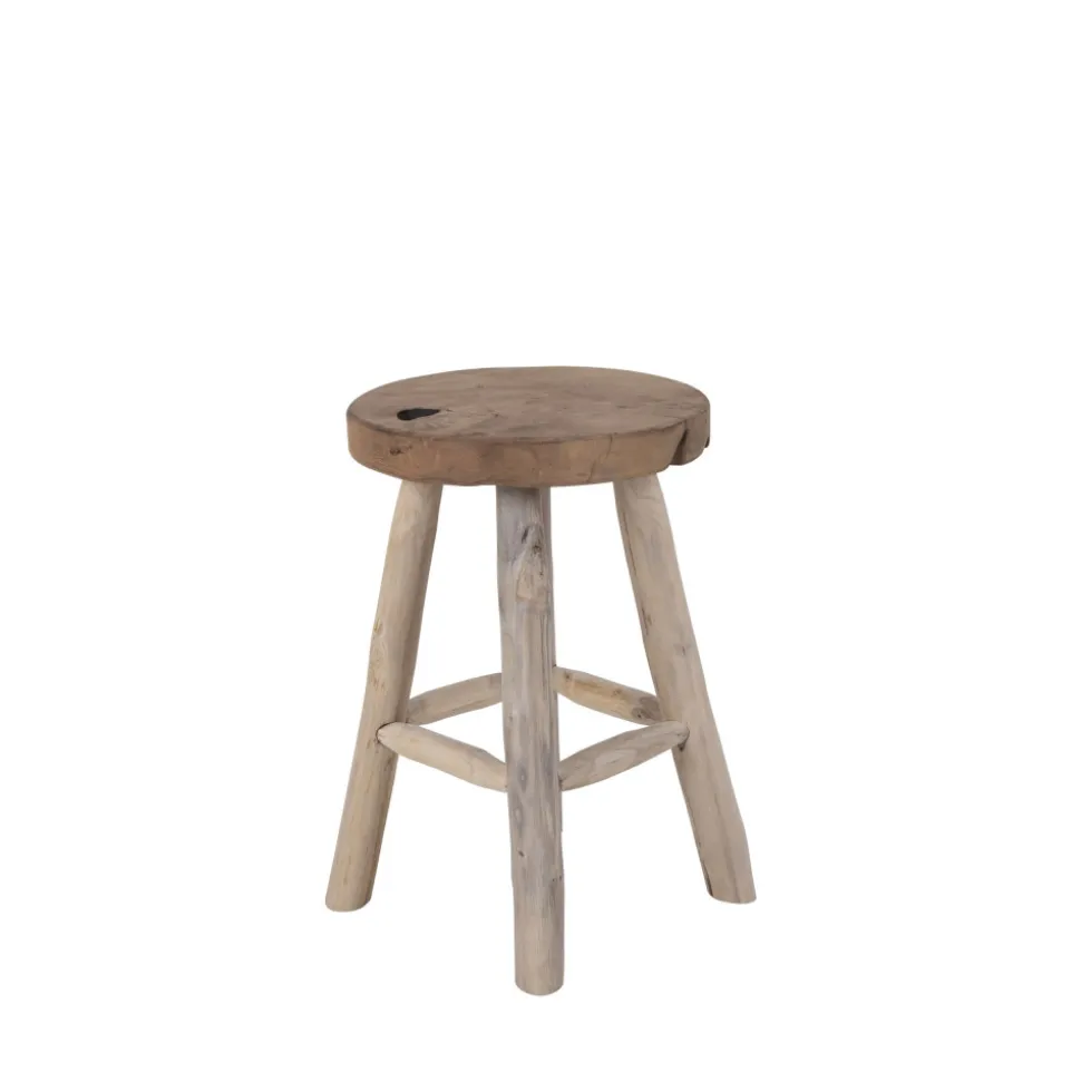 BADIA Tabouret en teck H45cm