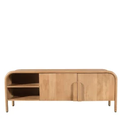 BALI Meuble TV 2 portes en bois massif L150cm